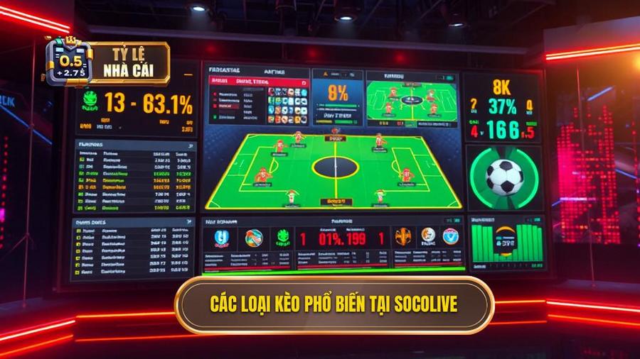 2. Các loại kèo phổ biến tại Socolive bạn cần nắm vững
